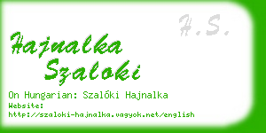 hajnalka szaloki business card